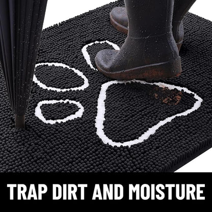 smiry Dog Door Mat for Muddy Paws (24x16 Inches,