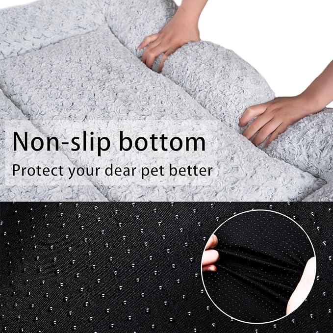 Dog Beds Crate Pad for Medium (17"x12"Grey)