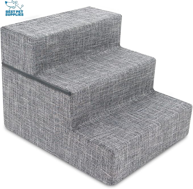 Best Pet Supplies Foldable Foam Pet Steps for Small Pets 3-Step