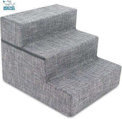 Best Pet Supplies Foldable Foam Pet Steps for Small Pets 3-Step