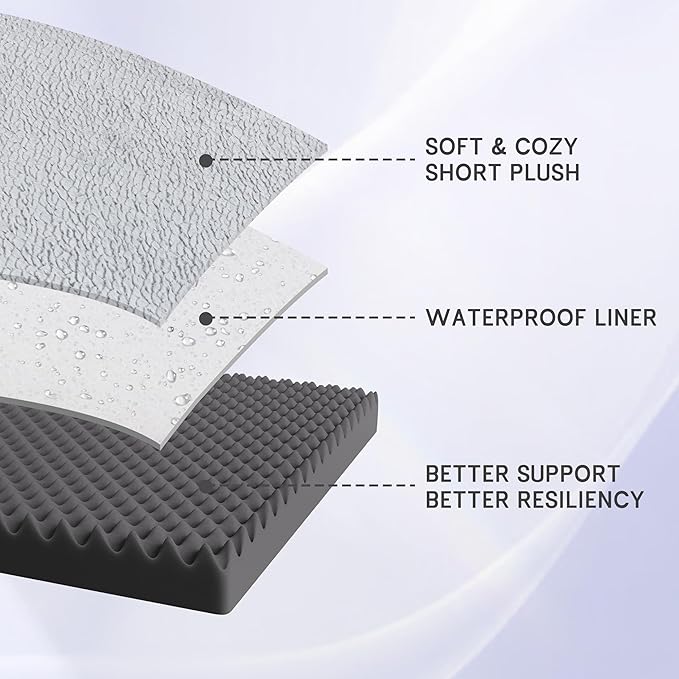 Figopage Extra Large Dog Bed Orthopedic Dog Beds with Removable Washable Cover 42 inch