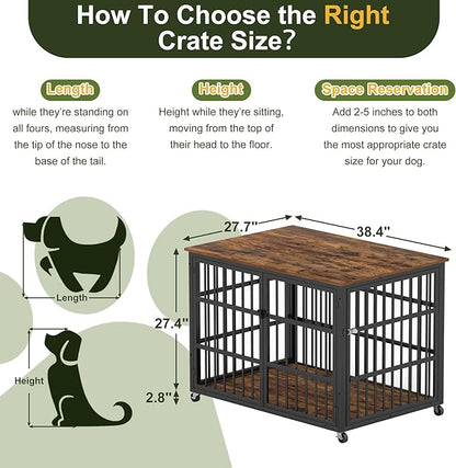 NicBex Dog Crate Furniture 38.4" L