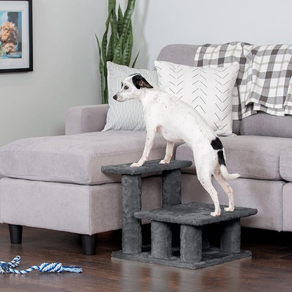 Furhaven Steady Paws Multi-Step Pet Stairs for High Beds & Sofas 3-Step