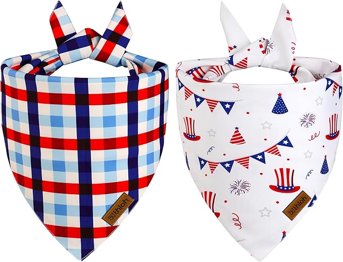 4th of July Dog Bandanas 2 Pack