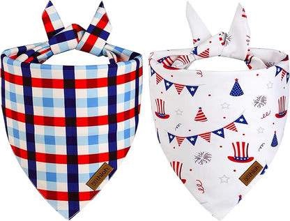 4th of July Dog Bandanas 2 Pack