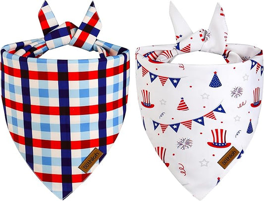 4th of July Dog Bandanas 2 Pack