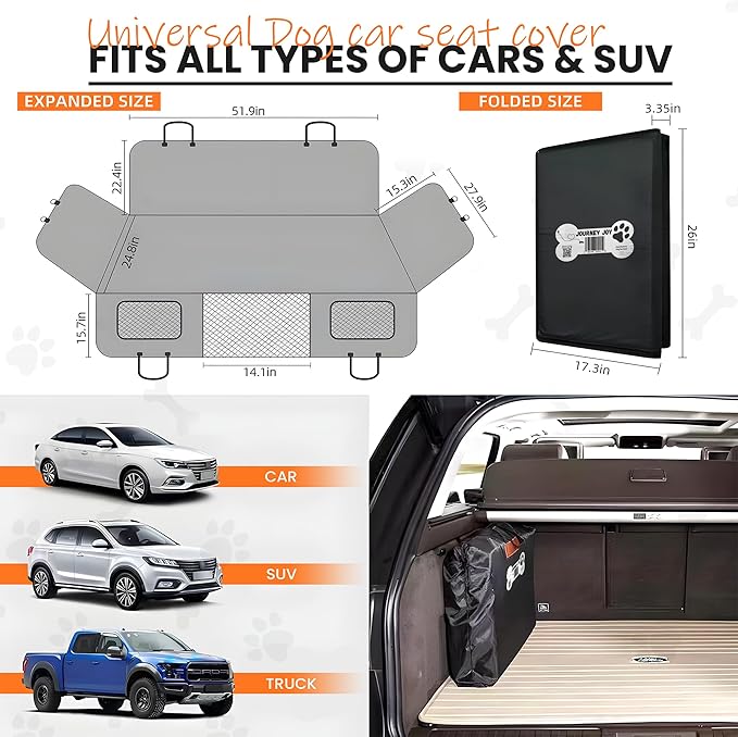 Journey Joy Dog Seat Cover for Back Seat