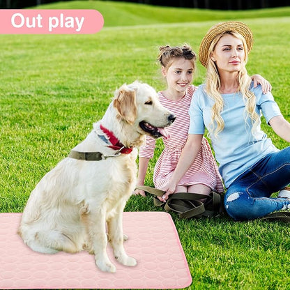 Pet Cooling Bed Mats Dog Cooling Mat Washable Comfort Breathable for Dogs and Cats Indoor Outdoor 21.65 * 27.55Inch)