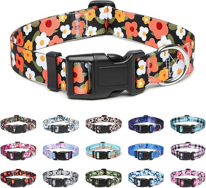 Adjustable Dog Collar with Patterns