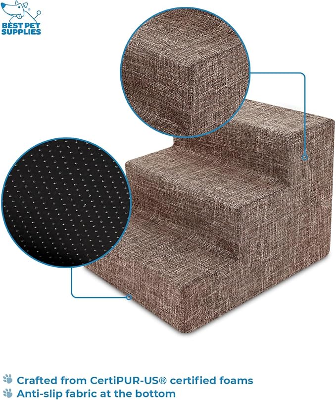 Best Pet Supplies Dog Stairs for Small Dogs & Cats 3-Step