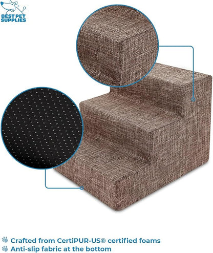 Best Pet Supplies Dog Stairs for Small Dogs & Cats 3-Step