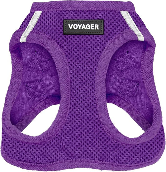 Voyager Step-in Air Dog Harness - All Weather Mesh Step in Vest Harness for Small and Medium Dogs and Cats by Best Pet Supplies - Harness (Purple), XL (Chest: 20.5-23")