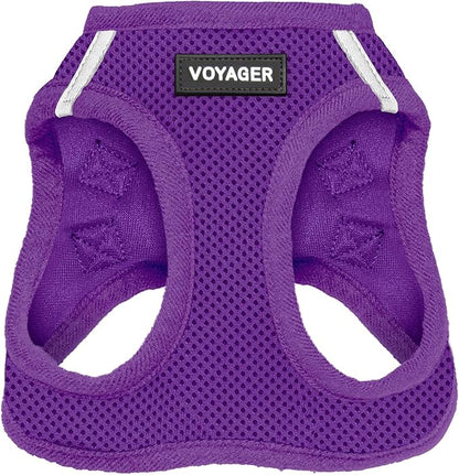 Voyager Step-in Air Dog Harness - All Weather Mesh Step in Vest Harness for Small and Medium Dogs and Cats by Best Pet Supplies - Harness (Purple), L (Chest: 18-20.5")