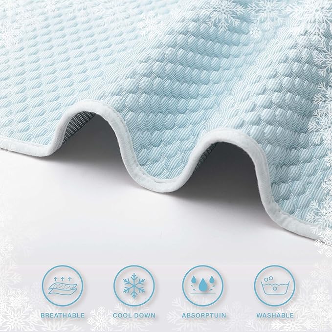 MICROCOSMOS Pet Cooling Mat & Sleeping Pad- Breathable Bubble Surface