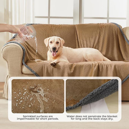 Luciphia Waterproof Blanket for Large Dogs Liquid Proof X-Large（85" x 57"）