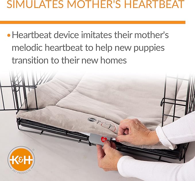 K&H Pet Products Mother’s Heartbeat Puppy Crate Pad for Dogs 14" X 22"