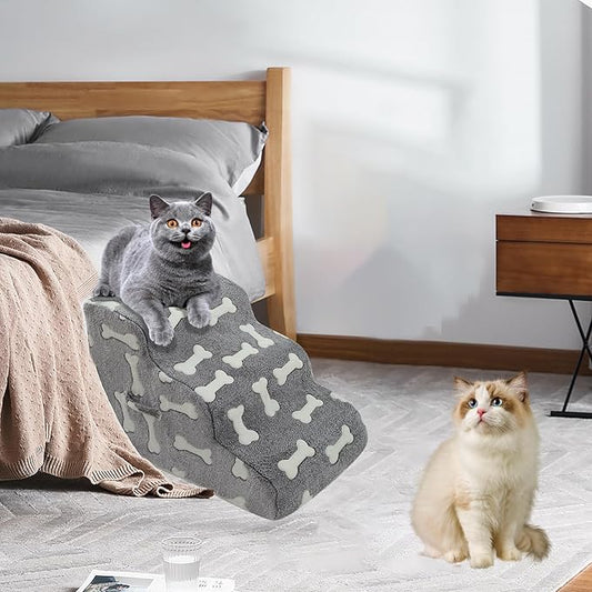 Dog Stairs for Small Dogs 2/3/4-Step Dog 3 - 1)