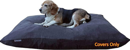 Dogbed4less Do It Yourself DIY Pet Bed Pillow Duvet Suede Cover + Waterproof Internal case for Dog/Cat at Large 48"X29" Espresso Color