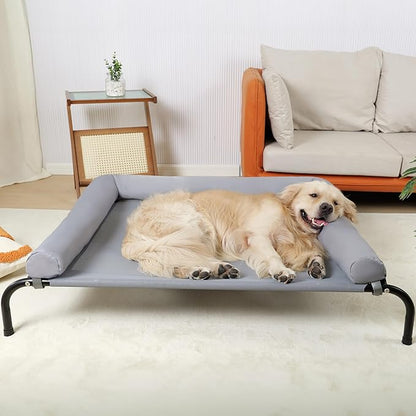 Cooling Elevated Dog Bed with Pillows