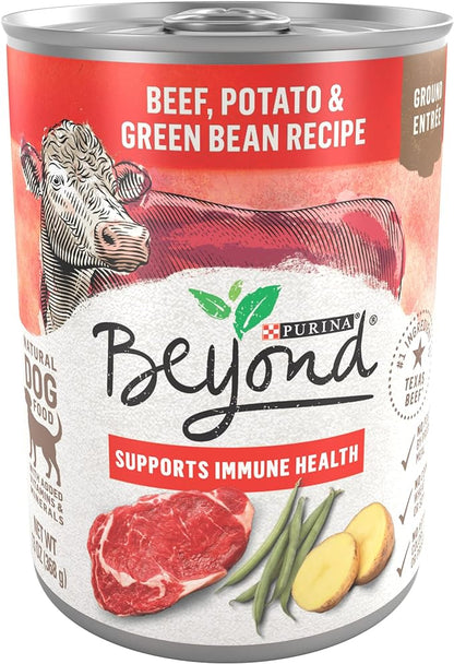 Purina Beyond Beef, Potato, and Green Bean Grain Free Wet Dog Food Natural Pate with Added Vitamins and Minerals - (Pack of 12) 13 Oz. Cans