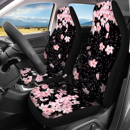 Cherry Blossom Vehicle Seat Covers Set Front Back 4 Travel