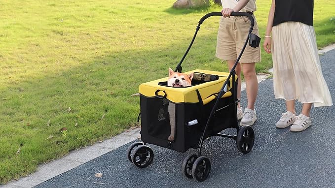 Dog Stroller for Small Medium Dogs 2 Cats,Foldable 360 ̊