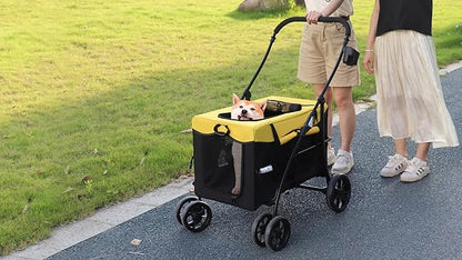 Dog Stroller for Small Medium Dogs 2 Cats,Foldable 360 ̊