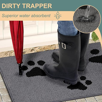 Mibao Door Mat Indoor 59 "x 35.5", Grey