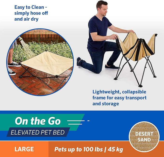 COOLAROO On the Go Cooling Elevated Dog Bed