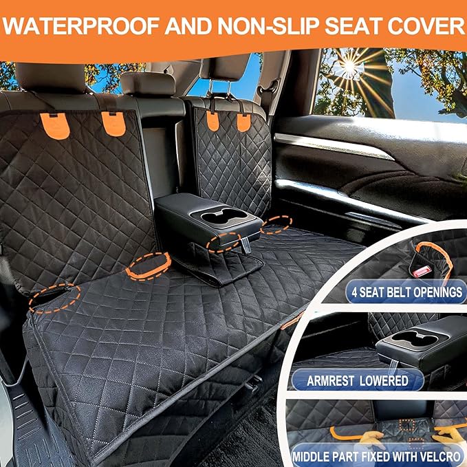 Bench Dog Car Seat Cover for Back Seat 100% Waterproof