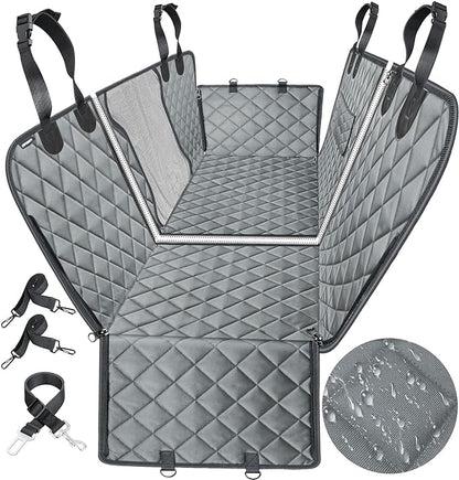 URPOWER 6-in-1 Dog Car Seat Cover for Back Seat 40/60 Split