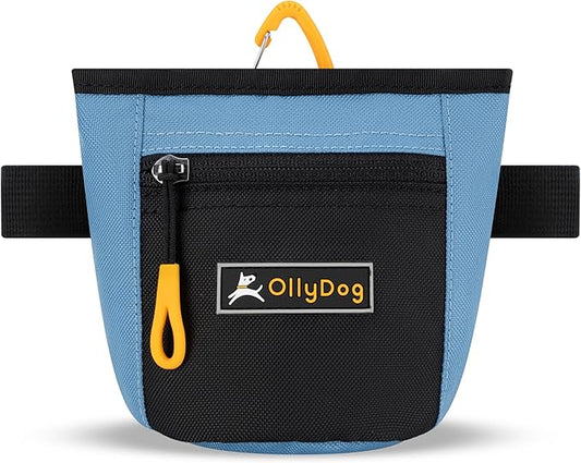 OllyDog Goodie Treat Bag, Dog Treat Pouch, Waist Belt Clip for Hands-Free Training, Magnetic Closure, Dog Training and Behavior Aids, Three Ways to Wear (Pacific Coast)