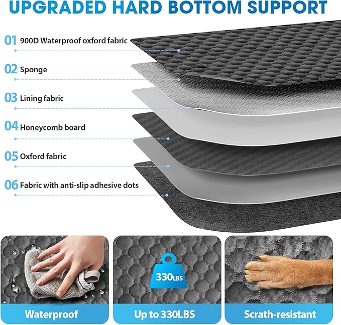 Back Seat Extender for Dogs 330LBS Dog 900D Dog