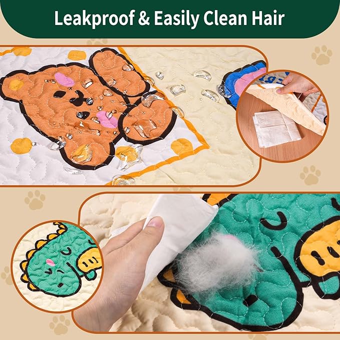 PJYucien Reusable Pee Pads for Dogs 24'' Per 62'' Diagonal 24'' Width 8 Panels