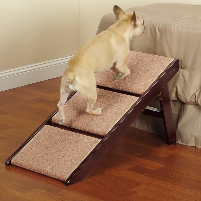 Pine Frame Dog RampSteps 3 Step,Brown