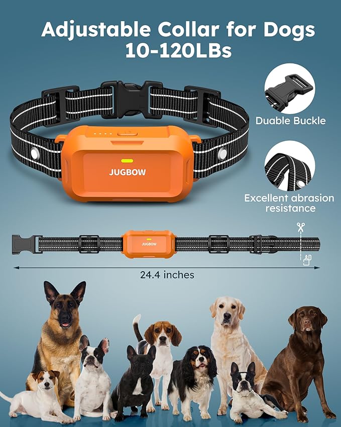 Jugbow Dog Training Collar - 4200FT Dog Training Collar with Remote, IPX7 Waterproof Electric Collar with 4 Training Modes, Security Lock, Rechargeable e-Collar