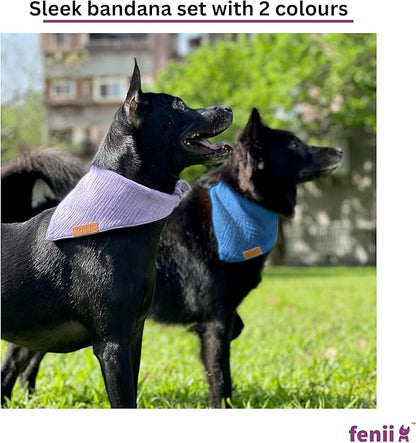 Premium Cotton Dog Bandanas 2 Pack