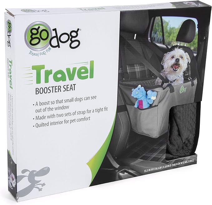 goDog Travel Raised Booster Pet Car Seat