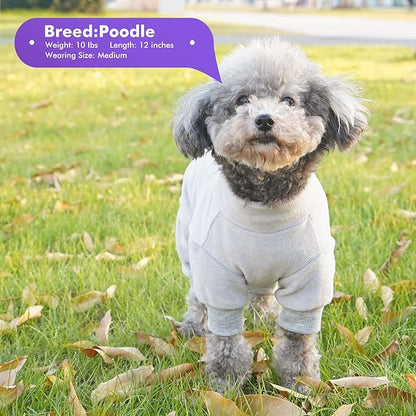 cyeollo Dog Pajamas Fleece Dog Coat Thermal Dog