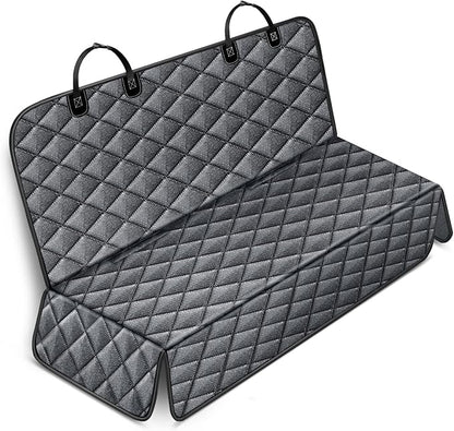 IVY&LANE Dog Car Seat Cover for Back Seat 100% Waterproof 600D Scratch (Black,53"×48")