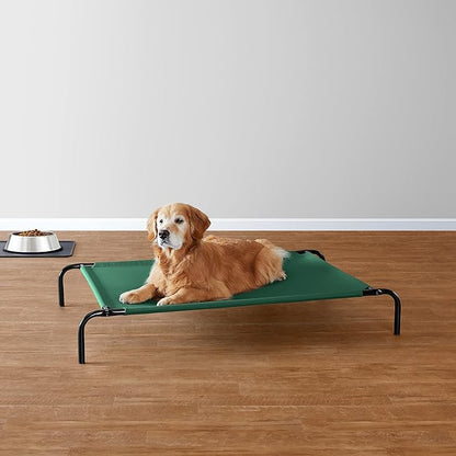 Amazon Basics Cooling Elevated Dog Bed with Metal Frame 130 x 80 x 19 cm