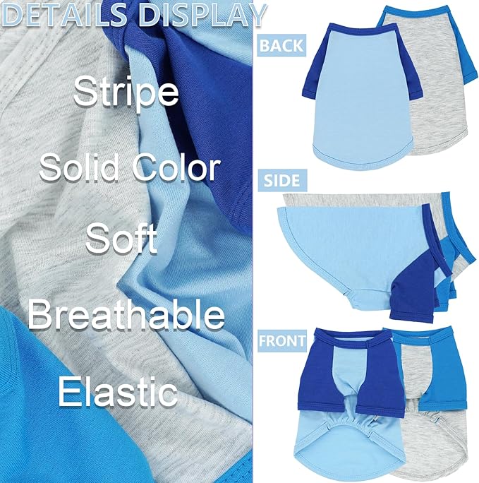 2 Pack Dog Clothes for Small Dogs Summer
