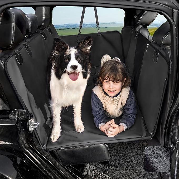Back Seat Extender for Dogs，Heavy Duty Leatherette Dog 500lbs，Travel Dog