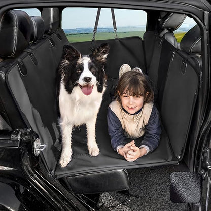 Back Seat Extender for Dogs，Heavy Duty Leatherette Dog 500lbs，Travel Dog