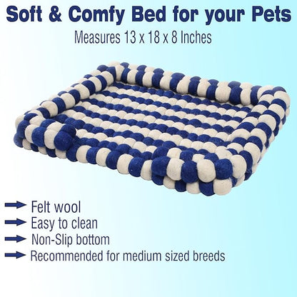 Felt Ball Dog Bed Wool Bed for Cats and Kittens Fabric Pet Beds Luxury Cat Dog Bed