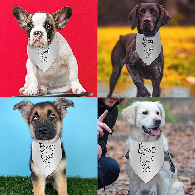 Best Girl Dog Wedding Bandana Bridal Shower Gift