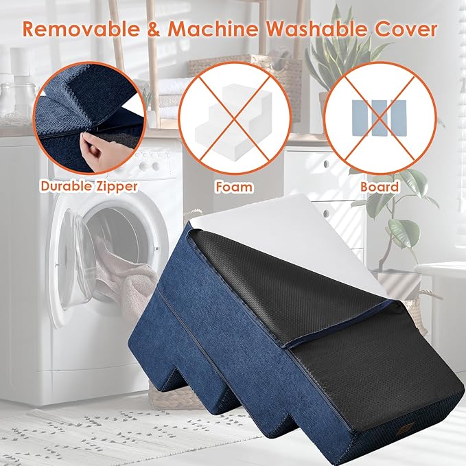 EHEYCIGA Dog Stairs for Bed 20”H 4-Step Extra