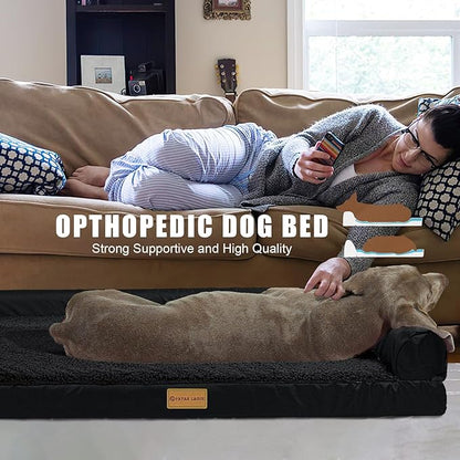 Patas Lague Orthopedic Dog Bed for Medium Dogs 30''X20''