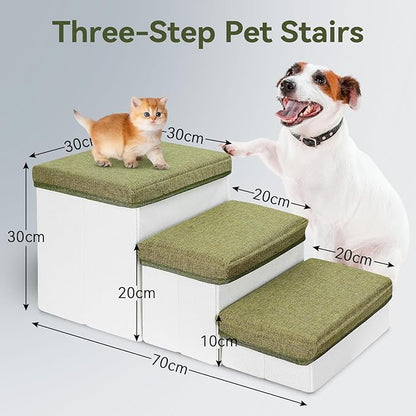 Dog Stairs for Small Dogs Steps,3 in 1 Foldable