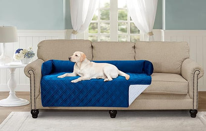 Brilliant Sunshine Premium Blue Silky Velvet Pet Sofa Bed